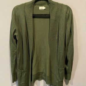 Olive green cardigan